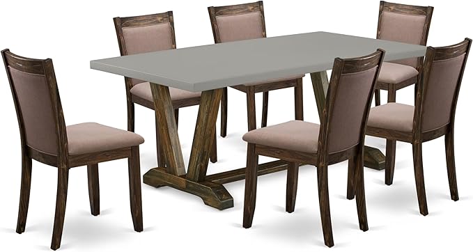 East West Furniture V797MZ748-7 7 Piece Dining Room Furniture Set Consist of a by EastWestFurniture