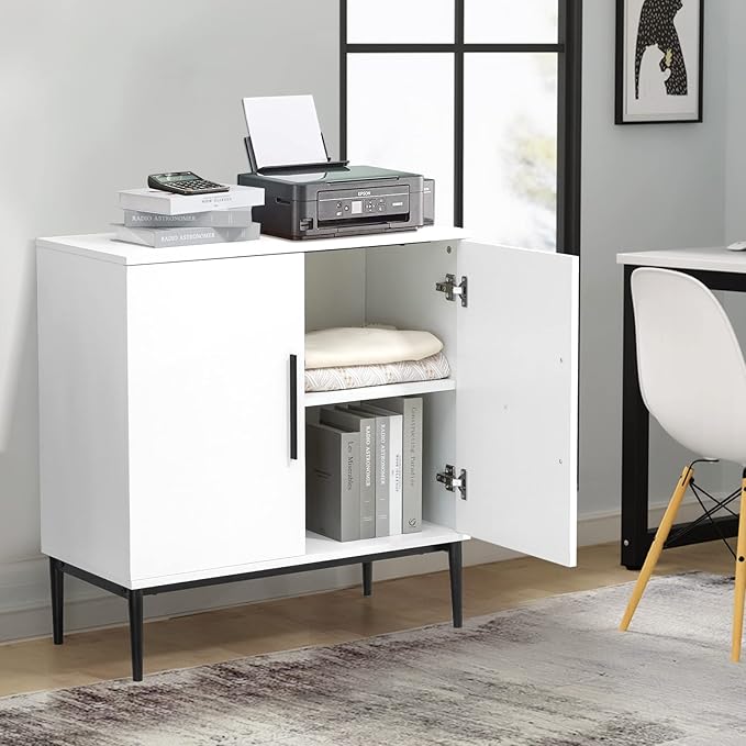 KFO Storage Cabinet with Doors, Modern Free Standing Cabinet, Sideboard with - Image 6