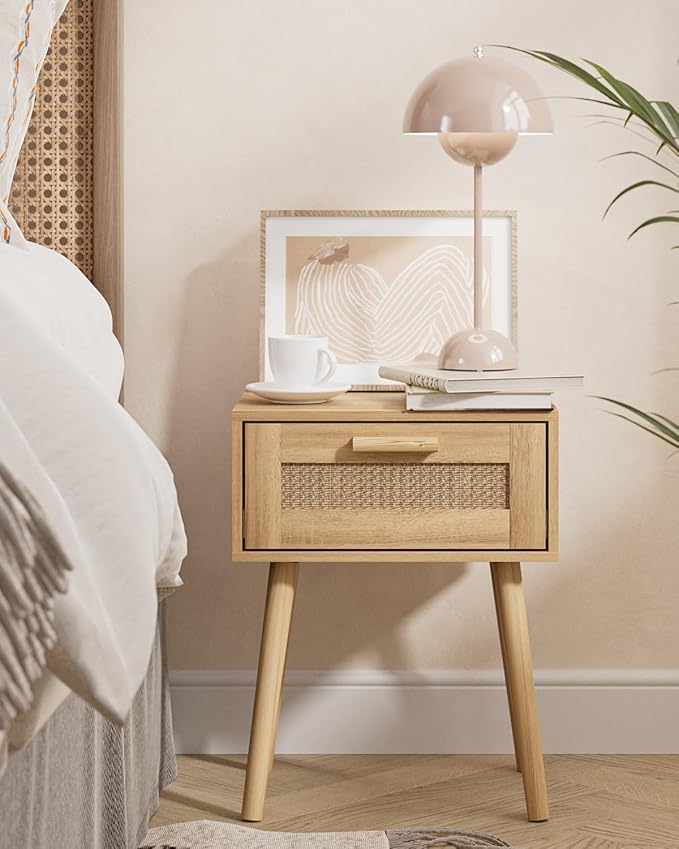 Rattan Nightstand, Small Night Stand, Side Table - Image 5