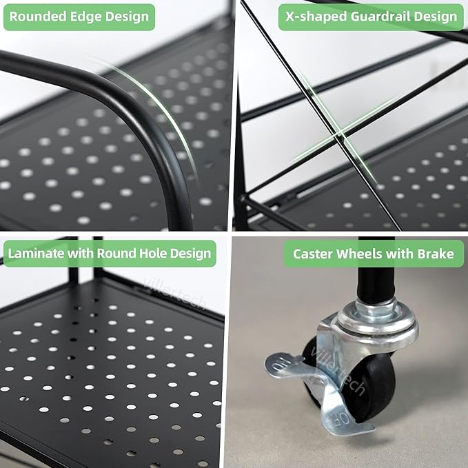 Foldable 3-Tier Metal Shelf - Image 4