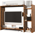 IBUYKE Desktop Bookshelf, 36.8" Desktop Organizer Shelf, Wood Desk Hutch by IBUYKE
