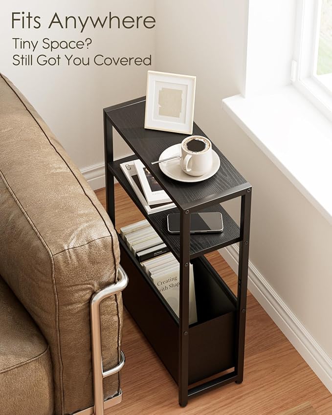 Narrow Side Table End Table, 3-Tier Side Table - Image 3