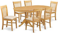 East West Furniture VANO7-OAK-C 7 Piece Kitchen Table & Chairs Set Consist of by EastWestFurniture