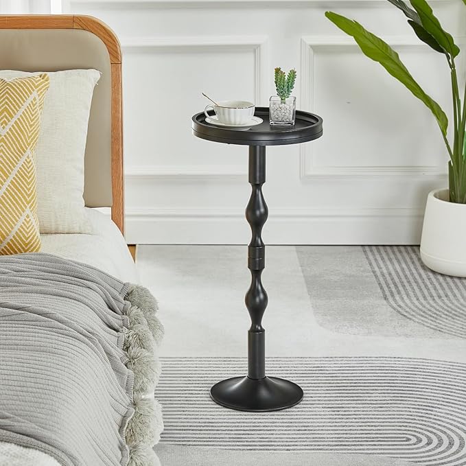 Small Round Drink Table, Pedestal Tables, Small Round Side Table - Image 8