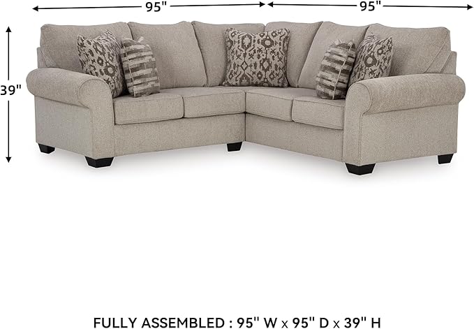 Signature Design by Ashley Claireah Casual L-Shaped 2-Piece Sectional - Image 3
