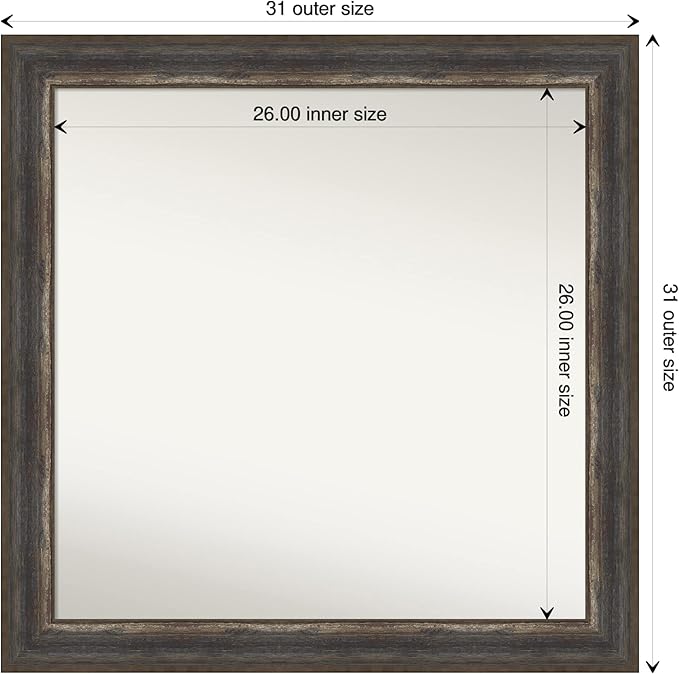 Amanti Art Brown Bathroom Mirror - Image 4