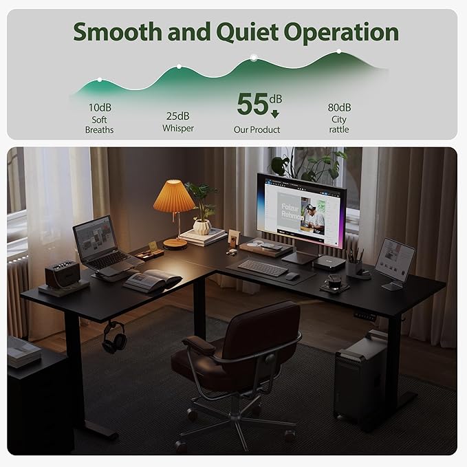 Agilestic L-Shaped Standing Desk Adjustable Height, Electric Corner Standing - Image 7
