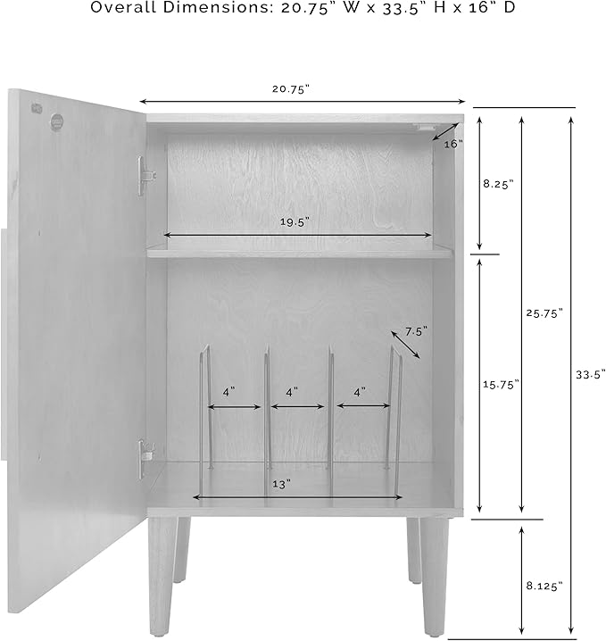 Crosley Furniture Everett Record Player Stand - Image 3