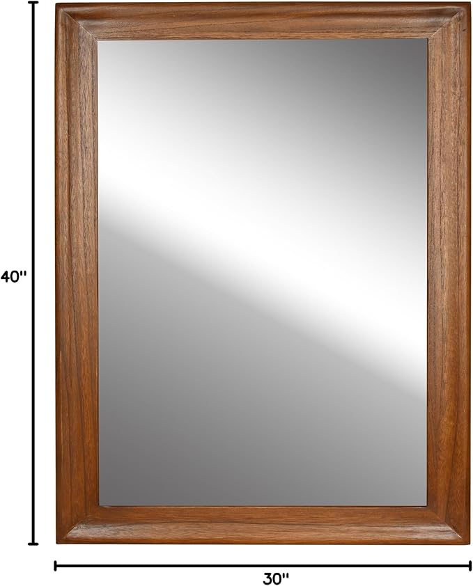 CULER Rustic Wood Wall Mirror for Bathroom, Rectangle Large 30 x 40 inch - Image 7