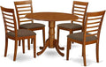East West Furniture DLML5-SBR-C 5 Piece Dinette Set by EastWestFurniture
