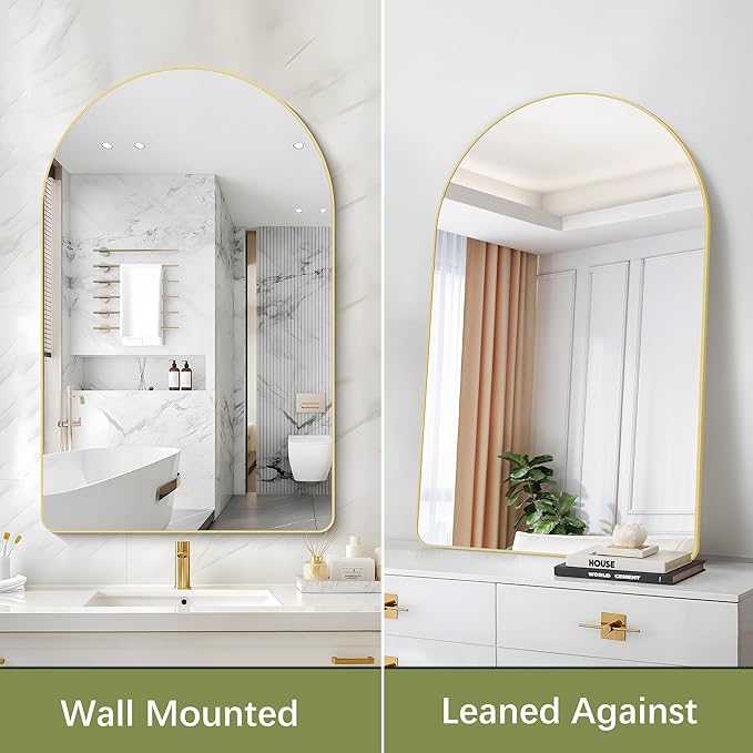 Arched Bathroom Mirror, Wall Mounted Mirror, Living Room, Vertically Hanging - Image 8