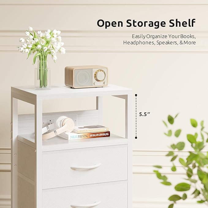 NightStand Bedside Charging Table Bedroom - Image 7