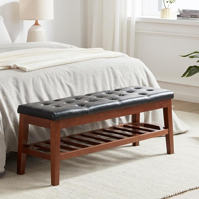 Upholstered Shoe Bench Entryway Bench - Image 8