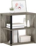 Furinno Romain 2-Tier End Table, French Oak/Black by Furinno-FitsYourSpaceFitsYourBudget