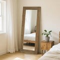 WallBeyond Full Length Mirror Rustic Wood Framed, 24 x 60 inch Farmhouse Wall by WallBeyond