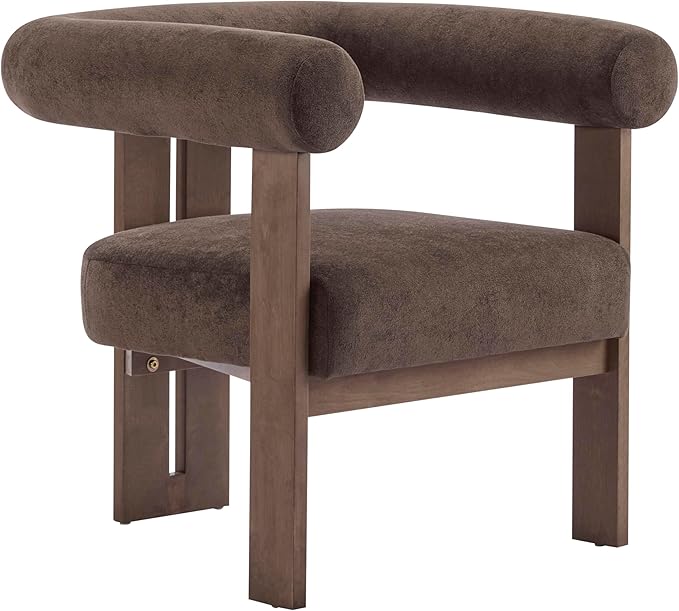 Christopher Knight Home Rones Modern Velvet Upholstered Accent Chair, Wooden - Image 6