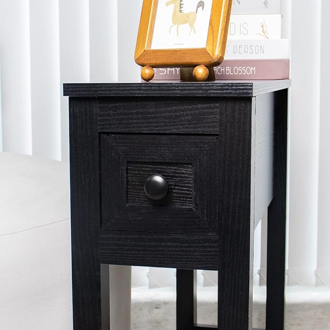 Narrow End Table, Slim Bed Side Table - Image 6