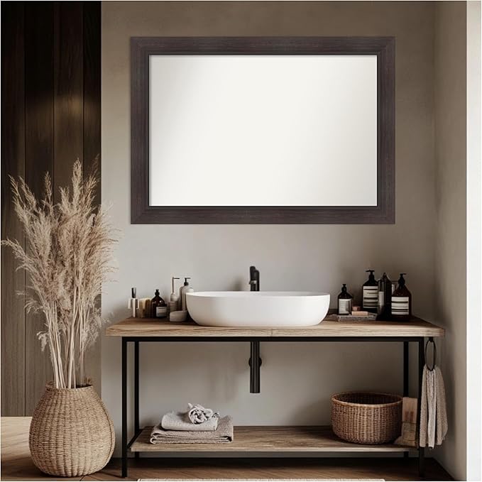 Amanti Art Brown Bathroom Mirror - Image 4