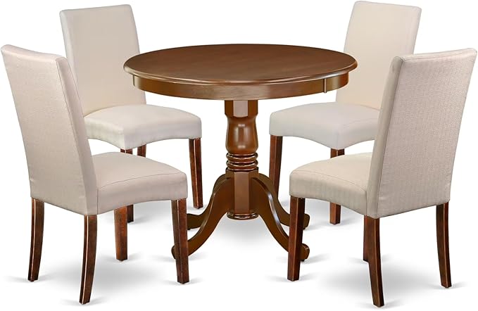 East West Furniture ANDR5-MAH-01 5 Piece Kitchen Table & Chairs Set Includes a by EastWestFurniture