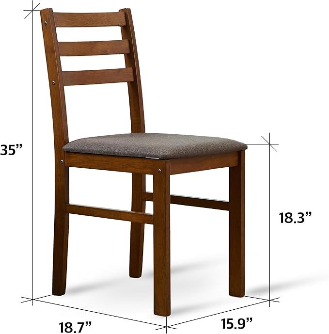 Livinia Seattle 5-Piece Wooden Dining Table Set - Image 3