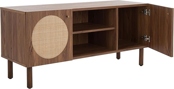 SAFAVIEH Ophelia TV Stand for up to 55" Flatscreen – Walnut, 2 Doors - Image 6