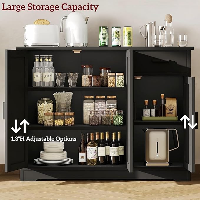 Irontar Kitchen Storage Cabinet, Sideboard Buffet Cabinet - Image 3