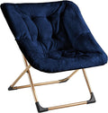 Comfy Oversized Saucer Chair, Soft Faux Fur Reading Lounge Chair by Youtanic