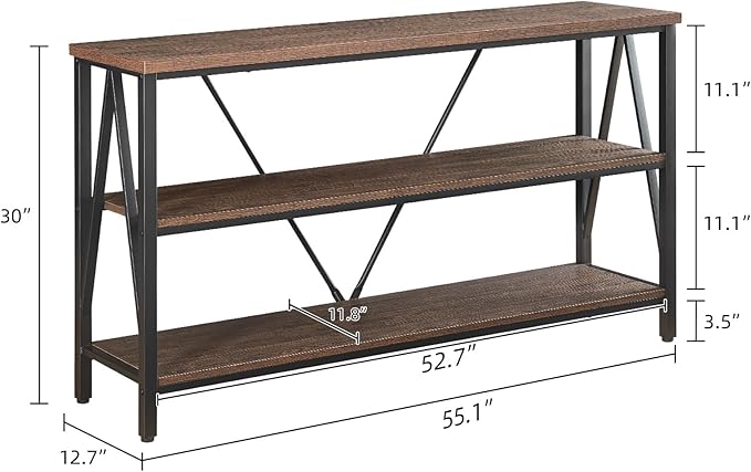HOMISSUE Entryway Console Table, Rustic Couch - Image 2