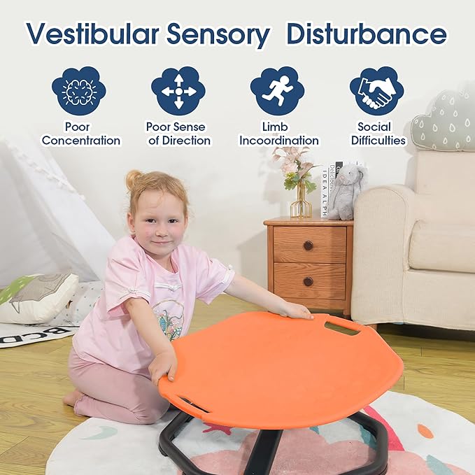 Sensory Spinning Chair for Autistic Kids, Upgraded Swivel Chair for Kids - Image 2