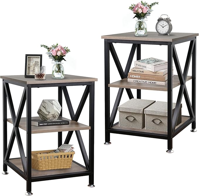 End Tables Living Room Set of 2, Indoor Side Tables Living Room by TooCust