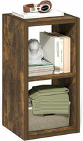 Furinno Cubicle Open Back Decorative Cube Storage Organizer, Amber Pine by Furinno-FitsYourSpaceFitsYourBudget