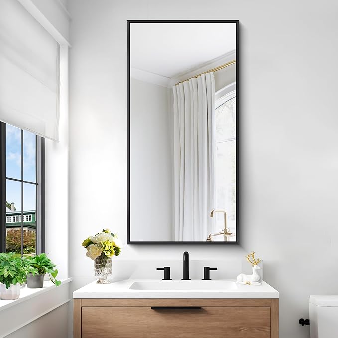 BONEWEI Bathroom Mirror, 24x48 inch Wall Mirror - Image 4