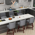 Counter Height Barstools Set of 6, 360° Swivel Bar Stools by TIMSATIO