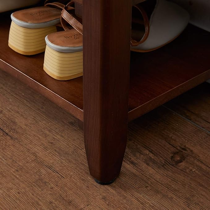XKZG Storage Bench Wooden Shoe Rack Bench Rustic Solid Wood Entryway Bench - Image 8