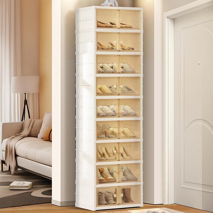 Foldable Shoe Organizer Storage Box, Portable Extra Large Folding Shoe Rack - Image 9