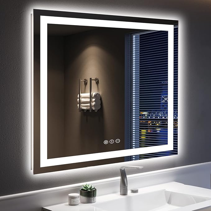 36x36 Inch LED Bathroom Mirror by YEELAIT