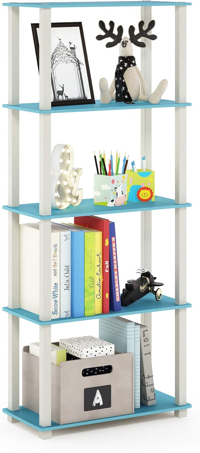 Furinno Turn-N-Tube 5-Tier Multipurpose Shelf / Display Rack / Storage Shelf / by Furinno-FitsYourSpaceFitsYourBudget