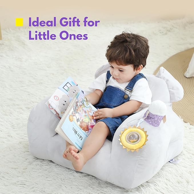 Lovvie & Joy Toddler Sofa Chair, Soft Toddler Kids Chair - Image 2