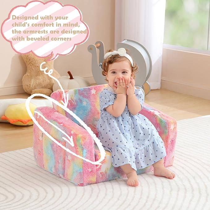 Toddler Couch Fold Out, Foldable Toddler Chair - Image 4