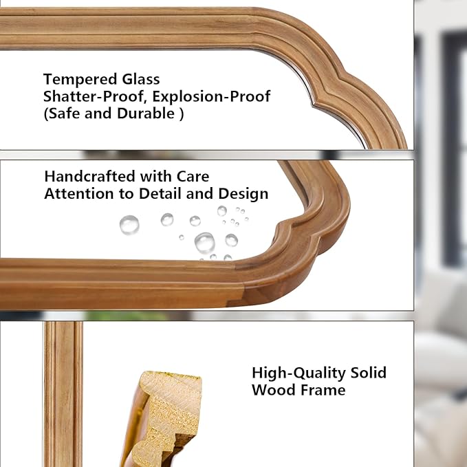 WallBeyond 30" x 40" Wood Bathroom Mirror - Image 5