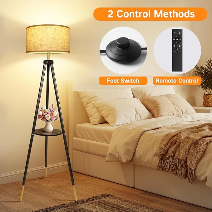 OUTON Wood Tripod Floor Lamp - Image 5