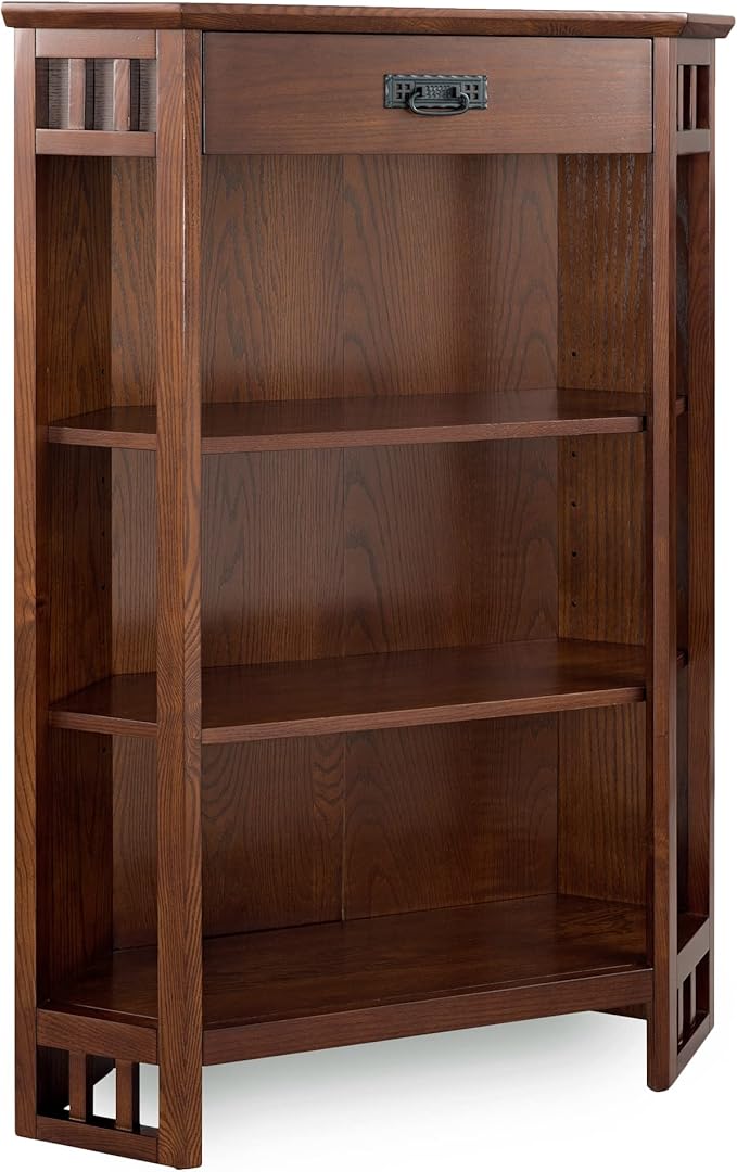 Leick Home 82263 Mission Mantel Height Corner Bookcase - Image 4