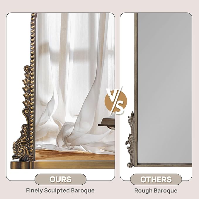 Vintage Baroque Arched Mirror - Image 6