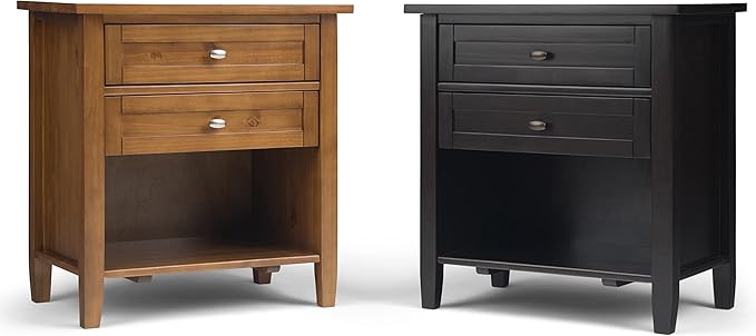 SIMPLIHOME Warm Shaker SOLID WOOD 24 Inch Wide Transitional Bedside Nightstand - Image 11