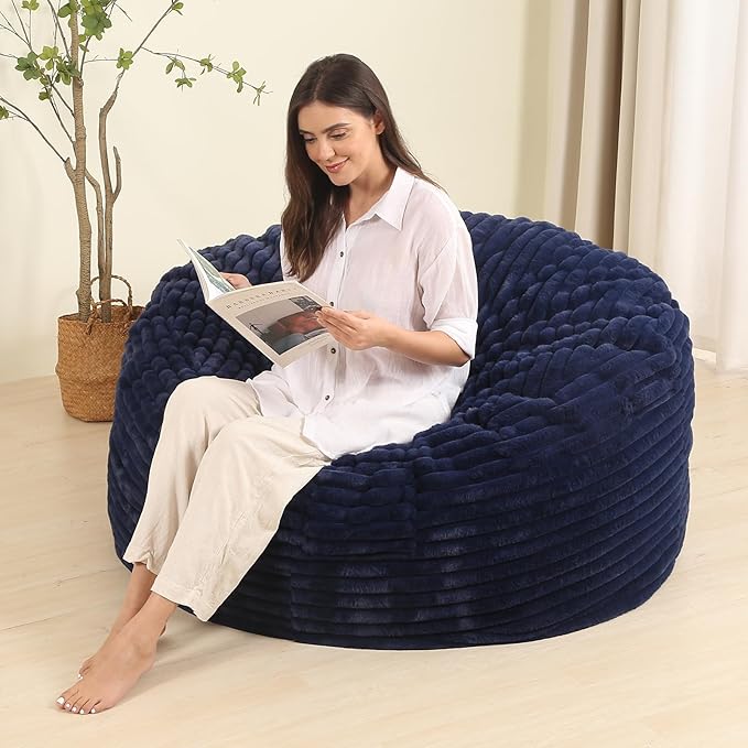 4FT Memory Foam Bean Bag Chair for Adults/Teens, Bean Bag Sofa - Image 5