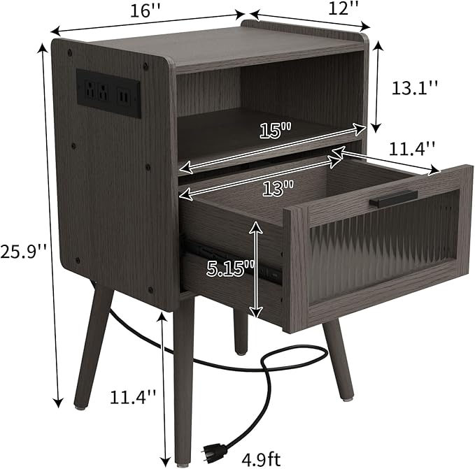 Mid Century Modern Nightstand - Image 3