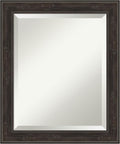 Amanti Art Brown Wall Mirror 24x20 Shipwreck Greywash Narrow Rectangle Bathroom by AmantiArt
