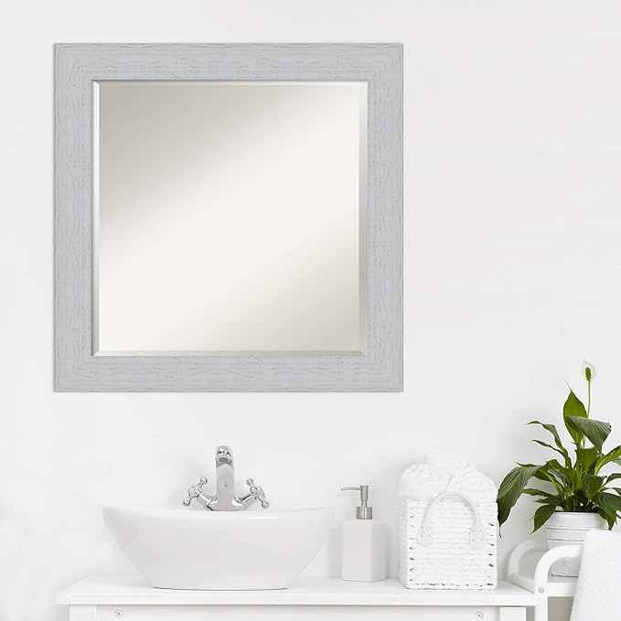 Amanti Art White Bathroom Mirror - Image 6