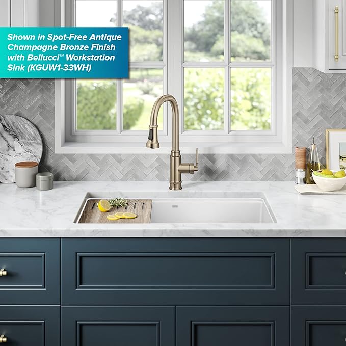 KRAUS Allyn Transitional Industrial Pull-Down Single Handle Kitchen Faucet in - Image 12