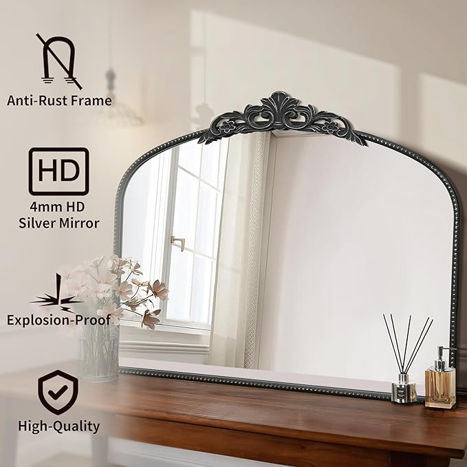 Micasso Black Vintage Mirror, Living Room - Image 2